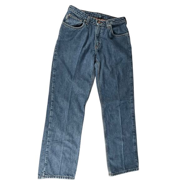 CARHARTT Men's Relaxed Fit Flannel Lined Jeans Medium Wash 100% Cotton No Size - Picture 12 of 16